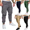 Pantalones casuales de moda para hombre 2024 overol casual pantalones casuales de múltiples bolsillos pantalones de color liso pantalones rectos para hombre