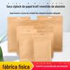 Fábrica interna aluminizada Kraft saco de papel auto-selante saco de oito lados selagem descanso lanche comida saco auto-standing saco selado atacado