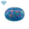 Huagang Gem Ovo em forma de OPAL Sintético Pedra Nua Face OPAL Artificial Oval Fundo Plano OP01