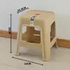 Taburete de plástico engrosado para uso doméstico, extra grueso, moderno y simple, apilable, estilo nórdico, silla cómoda y económica, taburete cuadrado alto