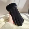 Guantes para Mujer Invierno Montar Conducir Forrados de Felpa Engrosados Cálidos Resistentes al Frío a Prueba de Viento Pantalla Táctil Invierno Guantes de Gamuza y Terciopelo