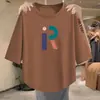 Ropa de Mujer 2026 Versión Coreana Verano Corte Holgado Popular Casual Camiseta Top Nueva Moda Elegante Cuello Redondo Talla Grande