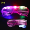Gafas LED luminosas de persiana, barra de fiesta, gafas fluorescentes, suministros para conciertos, gafas de flash, accesorios para animar