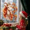 Decoración de Año Nuevo Ruso Pegatina de Ventana Zodiaco Año de la Oveja 2027 Pegatina Electrostática para Vidrio Ozon Popular Creativa Pegatina de Cabeza de Oveja