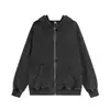 Moletom com Capuz e Zíper Estilo Retrô Americano para Homens e Mulheres, Lançamento Primavera 2026 Casual Solto Versátil Jaqueta Cardigan