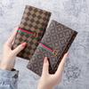 2021 Clutch Versátil Porta-Moedas Carteira Longa Dobrável Feminina Estampada Europeia e Americana Estilo Retrô Europeu e Americano