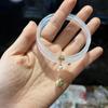 Bestia tragadora de oro calcedonia natural pulsera tintineante pulsera de ágata extremadamente delgada pequeña y exquisita pulsera de jade joyería para damas
