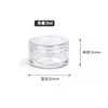 Atacado Transparente 5g Frasco Vazio para Creme Facial PS Frasco para Creme 20g Frasco Vazio para Amostra de Cosméticos Selado Plástico com Dosador