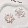 Novos Acessórios para Brincos de Tarraxa, Brincos, Chaveiros, Patches DIY com Flores Íris de Pérola com Bolinhas e Coração