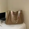 Bolso casual nuevo de gran capacidad para mujer, bolso de hombro de moda para el trabajo, bolso tote de lona simple y versátil, bolsa de compras, moderno