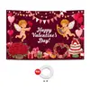 Ambiente Romántico Transfronterizo Parejas Decoración Fotográfica para Fiestas de Alto Nivel Día de San Valentín Bandera de Garaje Banner Tela de Fondo