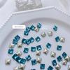On-line celebridade unhas jóias quadrado pontiagudo inferior diamante Super Flash multi-corte ângulo reto de cristal diamante aurora mini decorações de unhas