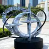 Procesos de Fábrica de Origen y Personaliza Galería Fortaleza Espiritual Pequeños Adornos de Paisaje Exterior Grandes Esculturas de Acero Inoxidable