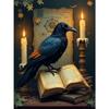 Pintura sin marco de Bruja Murciélago Casa Embrujada de Halloween Transfronteriza Pintura Decorativa para Sala de Estar Mural Más Vendido en Amazon Directo del Fabricante