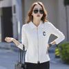 82307 Camiseta Exterior de Manga Larga 100% Algodón Primavera y Otoño 2023 Ajustada para Mujer Cuello Polo Moda Casual