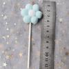 Bolas de pelo para pastel de flores pequeñas, creativas, con forma de girasol, para decoración de tartas de cumpleaños, paquete de 10