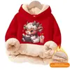 Sudeste Asiático Outono e Primavera Tamanho Grande Modelagem Solta Casual Composto de Algodão Lã de Cordeiro Forrado com Fleece Moletom com Capuz Sem Bolsos