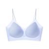Sujetador de Tirantes Finos para Espalda Fina con Brillo Fino de Camelia Inspirado en Hierbas para Verano, Ultra Delgado, Sin Costuras, para Mujeres con Poco Busto, Sujetador Push-Up