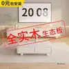 Armário de TV de Chão Estilo Cream Todo em Madeira Maciça para Sala de Estar em Casa, Combinação de Mesa de Centro com Armazenamento Minimalista Moderno e Armário de TV