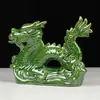 Adornos de Dragón de Cerámica Tang Sancai Hogar Dragón del Zodiaco Dragón Verde Esquina de Suplemento Solución Artesanías Sala de Estar Regalos Adornos de Joyería