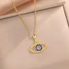 Colar Europeu e Americano Transfronteiriço Novo Prata Esterlina S925 Pingente Olho de Hórus Colar Feminino Design de Nicho Corrente para Clavícula
