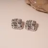 Pendientes Cuadrados Europeos y Americanos Transfronterizos Sencillos, Pendientes de Lujo Ligero y de Gama Alta, Pendientes de Moda y Personalizados, Diseño de Nicho
