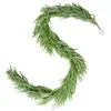 1.8m Plástico pino y ciprés verde vid decoración de boda Navidad festividad vid artificial agujas de pino planta falsa colgante de pared