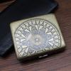 Auténtico costoso pitillera ultrafina para 20 cigarrillos, apertura automática, doble cara, metal de acero inoxidable, pasto Tang vintage de fábrica al por mayor