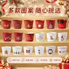 Maceta navideña transfronteriza, maceta de árbol de Navidad roja, decoración navideña, copo de nieve, Papá Noel, muñeco de nieve, maceta de resina