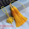 Accesorios para Joyería DIY Nudo Chino Colgante para Coche Conjunto Combinación Seda de Hielo Luminoso Doble Borla Colgante de Cintura