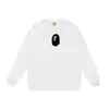 Moletom fino de terry para comércio exterior transfronteiriço, para homens e mulheres, estação outono, com estampa de letras homem-macaco e camuflagem, caimento solto, gola redonda, pulôver, moderno