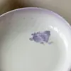 Soporte de Tetera de Cerámica Morado Degradado para Uso Doméstico, Juego de Té de Gama Alta, Plataforma de Preparación en Seco, Bandeja de Mantenimiento Premium para Tetera