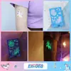 Suministro transfronterizo de nuevas pegatinas de tatuaje luminosas de dibujos animados, niños, unicornio, pegatinas de tatuaje duraderas, pegatinas faciales, venta al por mayor
