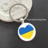 Chaveiro pingente bandeira da Ucrânia Acessórios transfronteiriços europeus e americanos Pingente de liga Chaveiro criativo de moda pingente