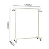 Perchero de Pie Color Crema para Sala de Estar, Estante de Almacenamiento y Colgado de Ropa, Perchero Sencillo con Ruedas para Dormitorio de Estudiante