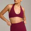 Top Fitness Costas Cruzadas com Gola Halter para Mulheres, Absorvente de Suor, Secagem Rápida, Top Esportivo para Corrida, Emagrecimento e Modelagem, Lindo Top Fitness Costas Cruzadas