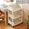 Estantería de almacenamiento con ruedas, armario de almacenamiento multicapa, para espacios estrechos, estantería pequeña, ahorro de espacio en la pared, almacenamiento de cocina