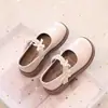 Zapatos Pequeños de Charol con Perlas Estilo Francés para Niñas, Novedad Primavera y Otoño 2026, Antideslizantes, Negros, de Suela Suave, Zapatos de Princesa para Niñas Pequeñas