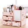 Caja de almacenamiento de escritorio de madera Caja de cosméticos DIY del norte de Europa Venta al por mayor de fábrica mixiuer en stock Caja de almacenamiento de cosméticos