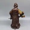 Varios tamaños latón Guan Gong cuchillo cuchillo oblicuo latón dorado Guan Gong Guan Yu estatua estatua de Buda pintada de dorado