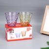 Taza de lluvia de cristal de colores al por mayor juego de seis piezas taza de jugo colorida taza de té taza de cristal taza de publicidad regalo