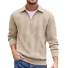 Sudadera Pulóver Casual para Hombre Estilo Europeo y Americano Transversal con Media Cremallera y Cuello Campana, Nueva Colección Primavera y Otoño 2025