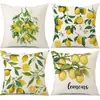 Amazon Temu Nueva Serie de Limón Amarillo Funda de Cojín de Verano Funda de Cojín de Dormitorio Funda de Cojín Decoración del Hogar