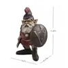 Estátua de Guerreiro Viking com Barba Decoração Nórdica Vintage