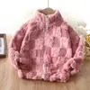 Chaqueta de Polar Gruesa para Niños Otoño e Invierno con Cuello Alto y Cremallera, Cardigan con Capucha Elegante y Versátil para Niños y Niñas