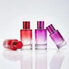 Frasco spray de perfume atacado vidro 30ml longo transparente viagem portátil pequeno amostra perfume frasco vazio