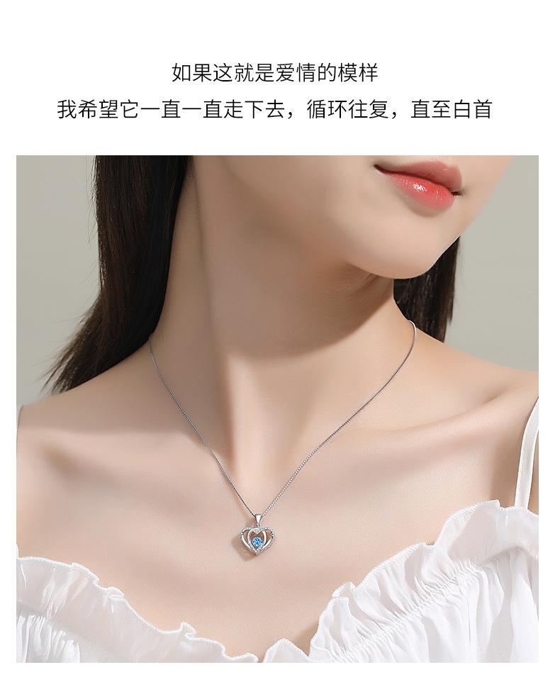 智贝详情图_312023年新款直播代发跳动的心灵动项链女士锁