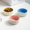 Série Coelho de Piano Tigela Cerâmica para Pet de Borda Reta com Temperatura Constante, Tigela Anti-Tombamento para Gatos, Tigela para Cachorros, Tigela de Grande Capacidade para Comida e Água