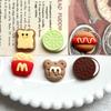 Nuevas y lindas galletas, pan, simulación de comida, juego de resina, accesorios, zapatos con agujeros, crema, accesorios de goma, venta al por mayor