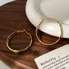 Pendientes de Aro con Patrón de Rombo Multicapa Simples Versátiles Transfronterizos Europeos y Americanos Moda Temperamento Personalidad Diseño de Nicho Pendientes
